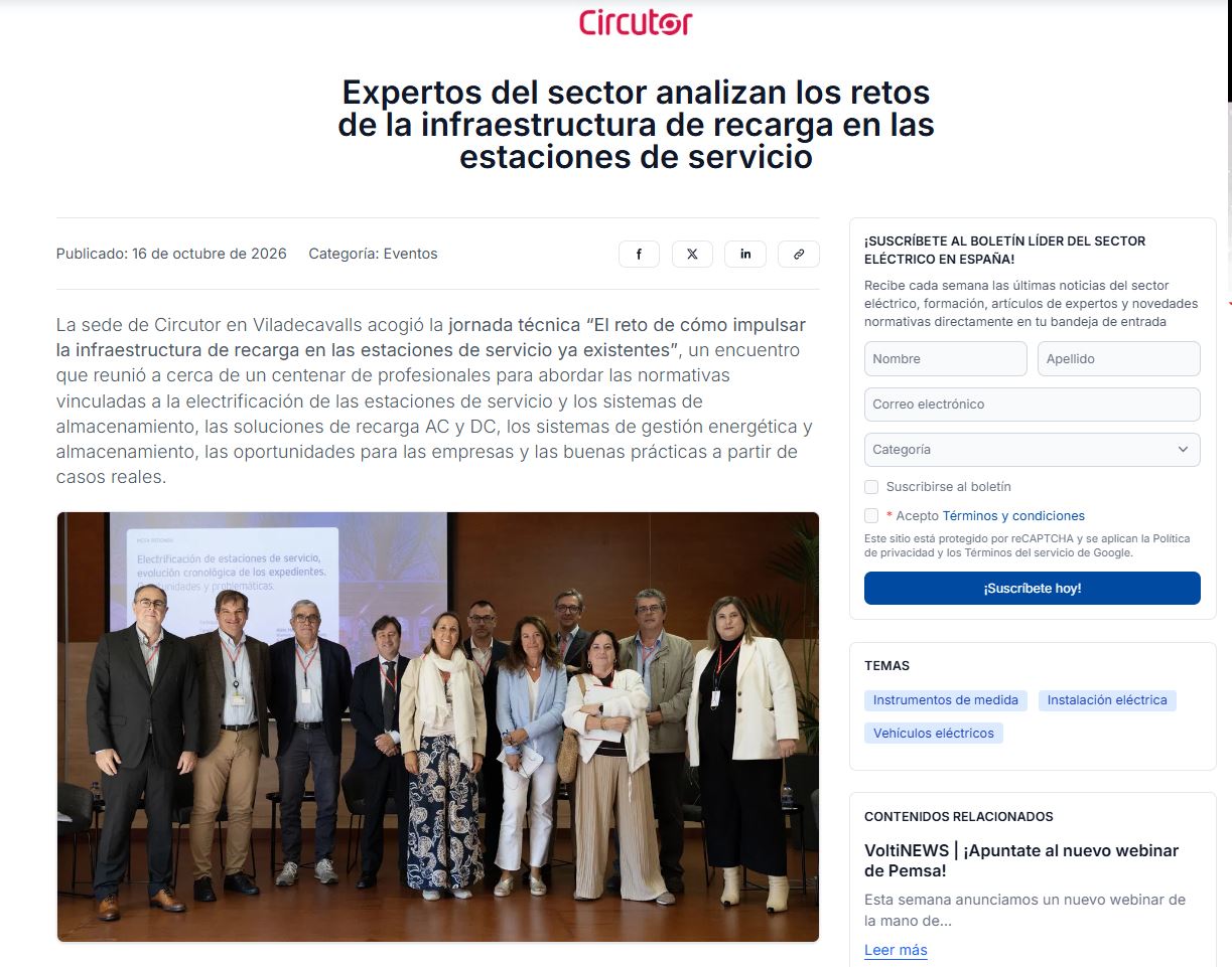 Expertos del sector analizan los retos de la infraestructura de recarga en las estaciones de servicio